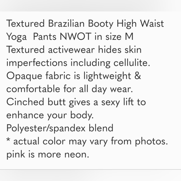 Brazilian Booty High Waist Yoga Pants NWOT - Picture 6 of 6